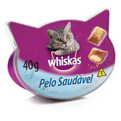 Whiskas temptations pelo saudável 40g